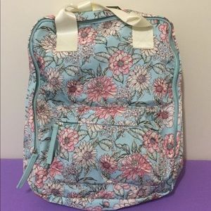 Mint & Pink Floral Backpack